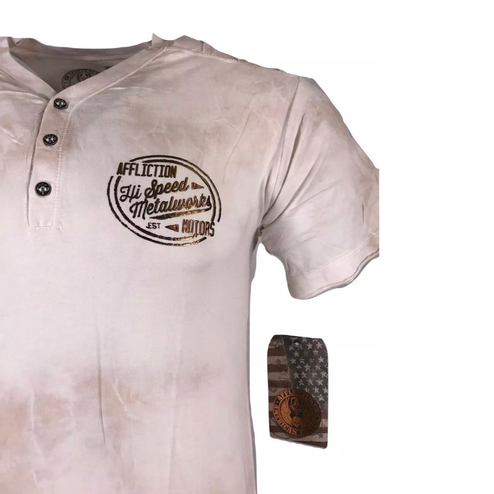 AFFLICTION Men's T-Shirt SPEED METALWORK Biker - Picture 4 of 8
